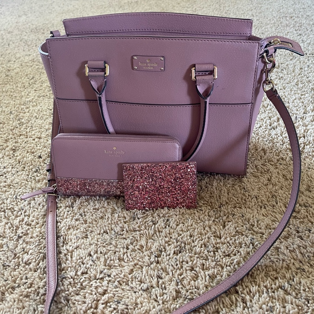 Kate Spade Satchel Crossbody Lana and Wallet and Card holder(can separate)